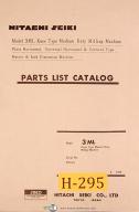 Hitachi Seiki-Hitachi Seiki 3ML, Milling Machine, Parts List Manual Year (1966)-ML-ML3-No. 3-01